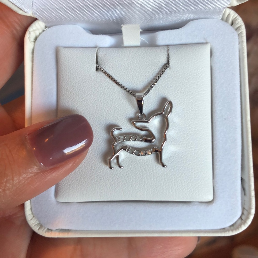 Diamond Chihuahua pendant